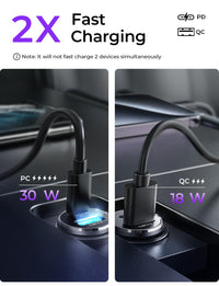 Thumbnail for LISEN 54W Car Phone Charger USB C, Cigarette Lighter Adapter