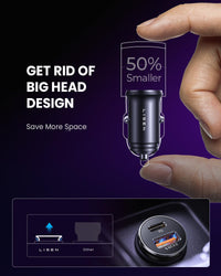 Thumbnail for LISEN 54W Car Phone Charger USB C, Cigarette Lighter Adapter