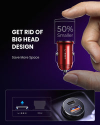 Thumbnail for LISEN 54W Car Phone Charger USB C, Cigarette Lighter Adapter