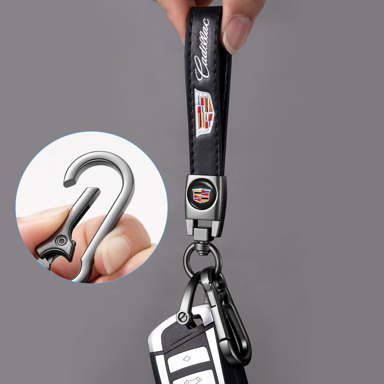 Genuine Leather Key Chain Set for Chevy