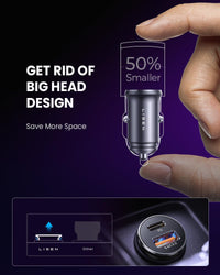 Thumbnail for LISEN 54W Car Phone Charger USB C, Cigarette Lighter Adapter