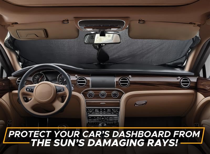 EcoNour Car Windshield Sunshade |UV Reflective Windshield Cover Sun Shade