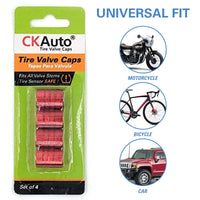 Thumbnail for CKAuto Tire Valve Stem Caps, Silver