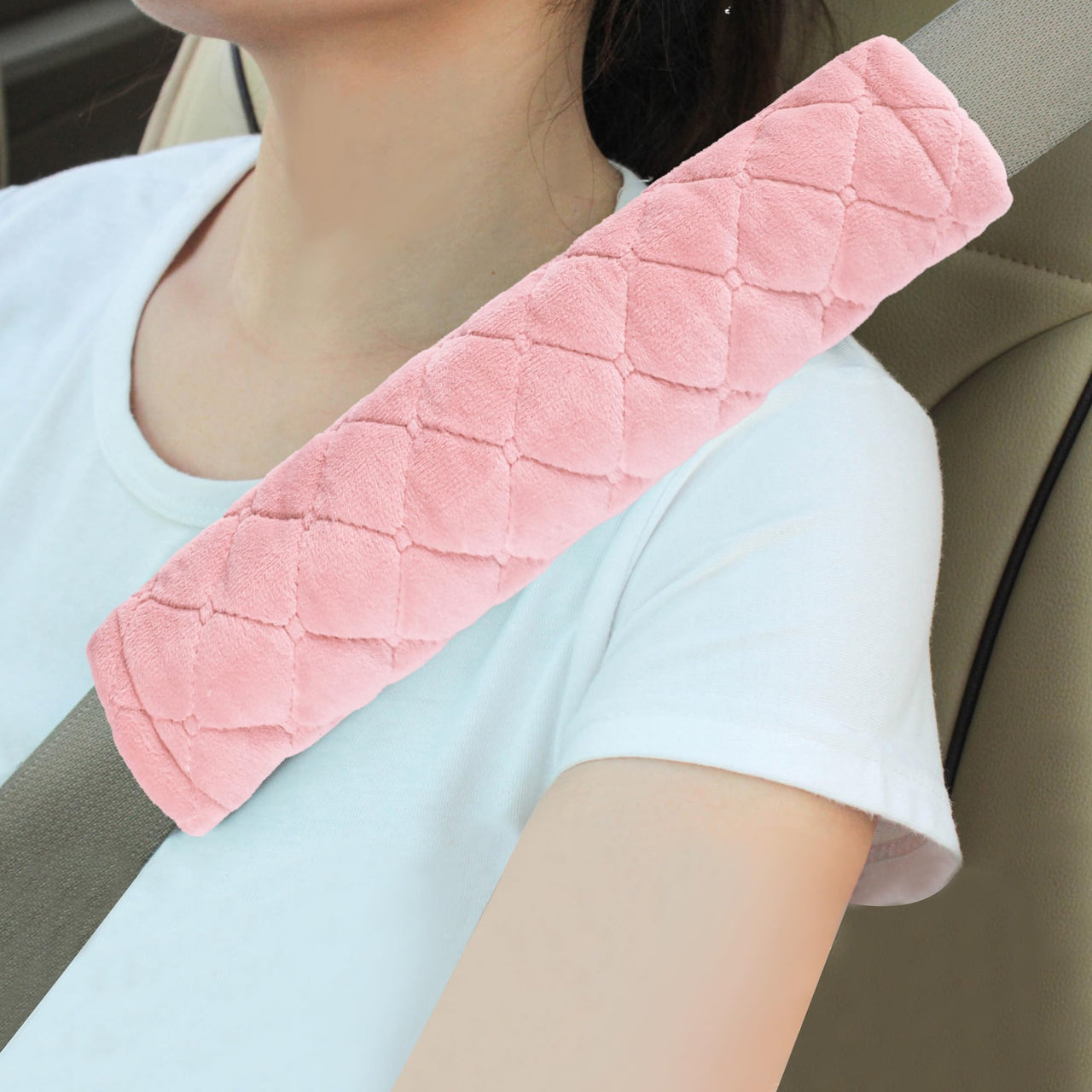 Amooca Soft Auto Seat Belt Cover Seatbelt Shoulder Pad Cushions