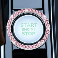 Thumbnail for LivTee 2 PCS Crystal Double Rhinestone Car Engine Start Stop Decoration Ring