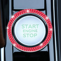 Thumbnail for LivTee 2 PCS Crystal Double Rhinestone Car Engine Start Stop Decoration Ring