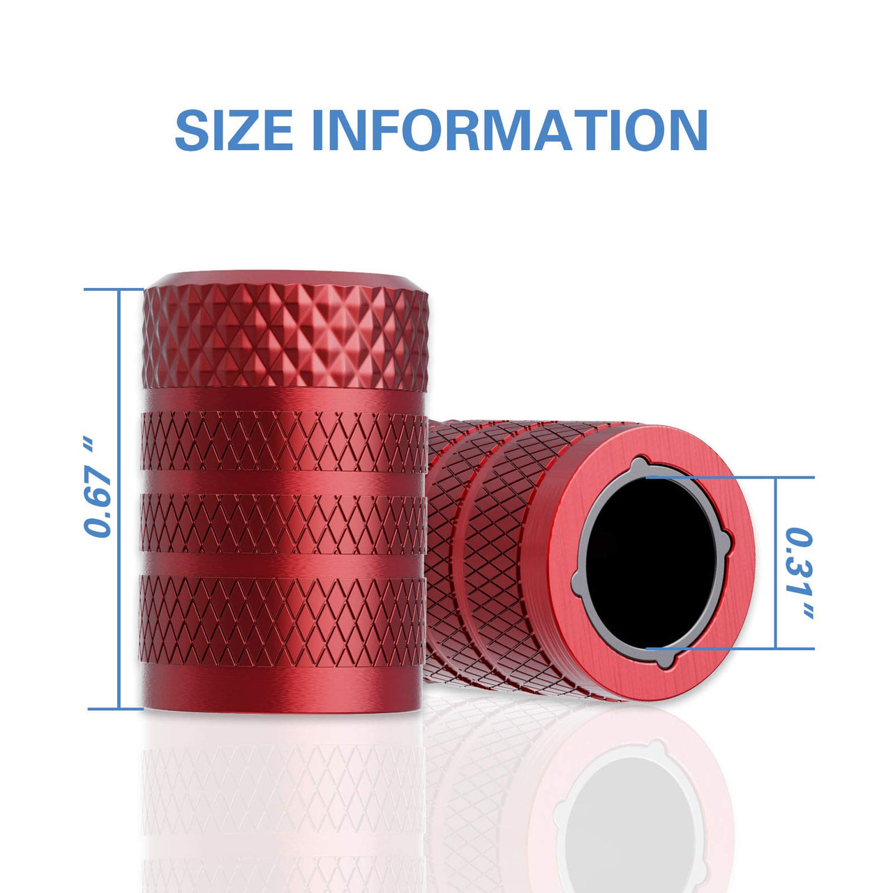 CKAuto Tire Valve Stem Caps, Silver