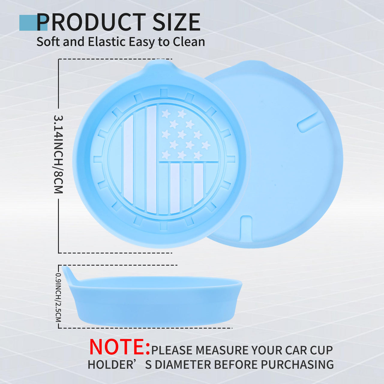 Amooca Car Cup Coaster Universal Non-Slip Cup Holders