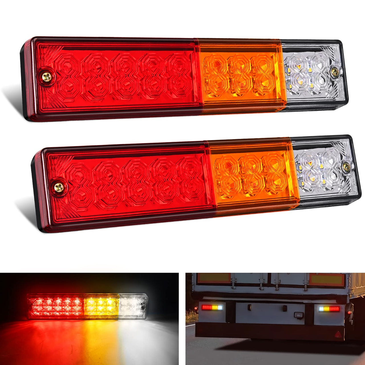 Nilight Trailer Tail Light Bar with 3-in-1 Running Stop Turn Signals Brake Lights