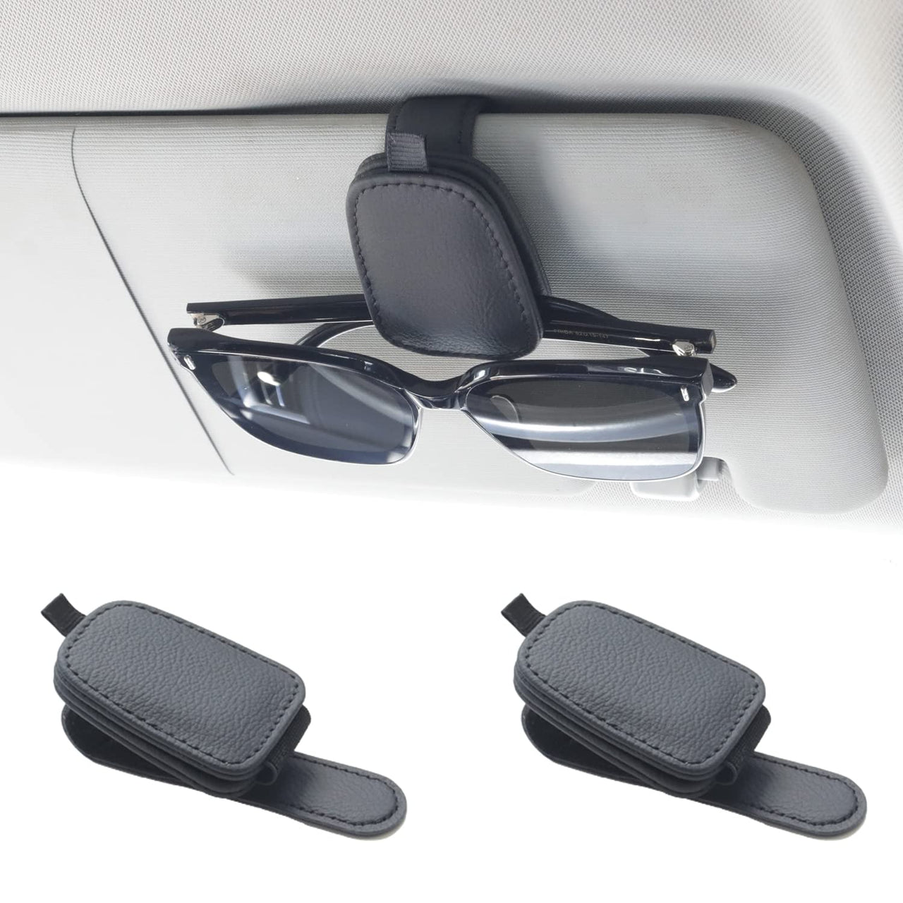 Yuoyar 4 Packs Sunglasses Holders for Car