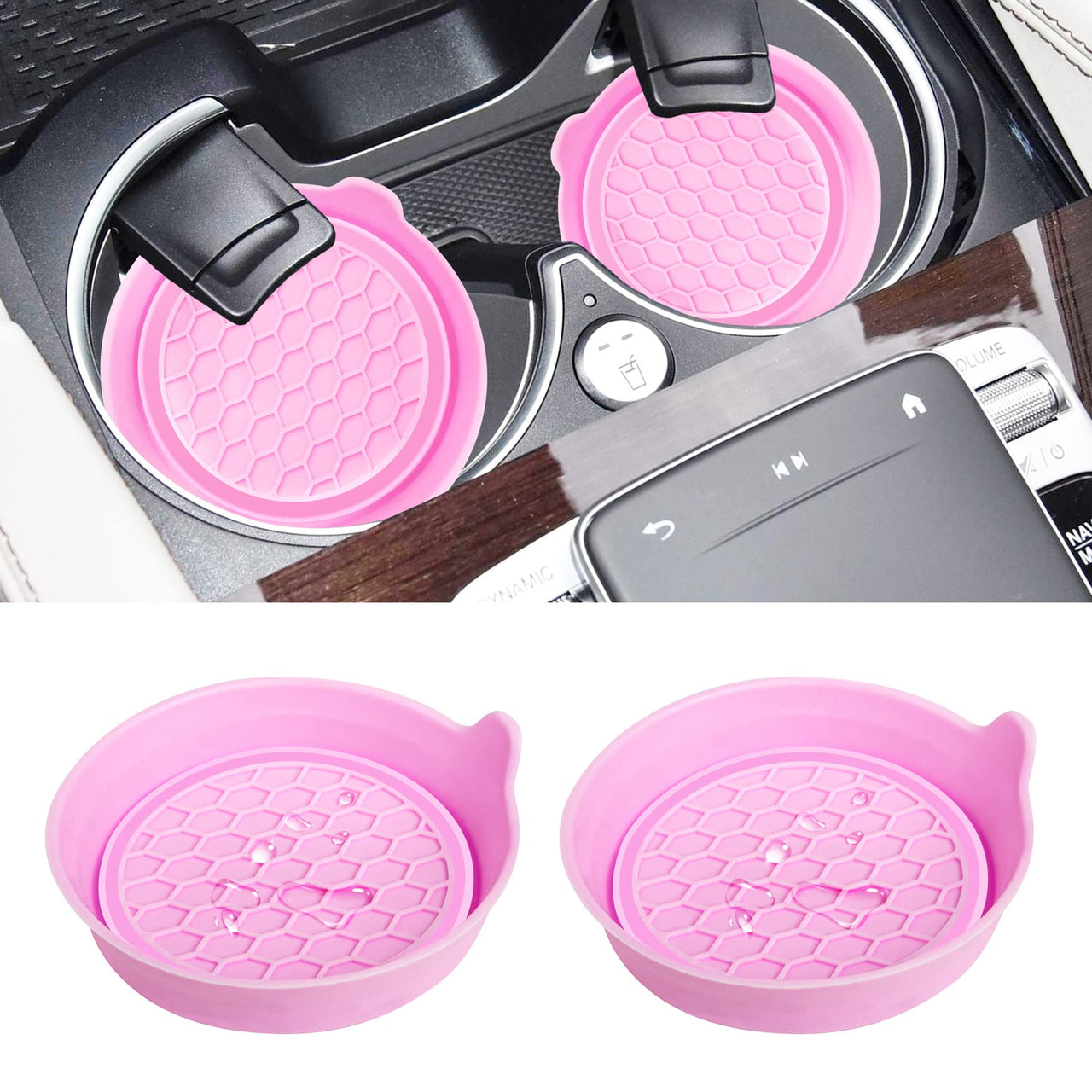 Amooca Car Cup Coaster Universal Non-Slip Cup Holders