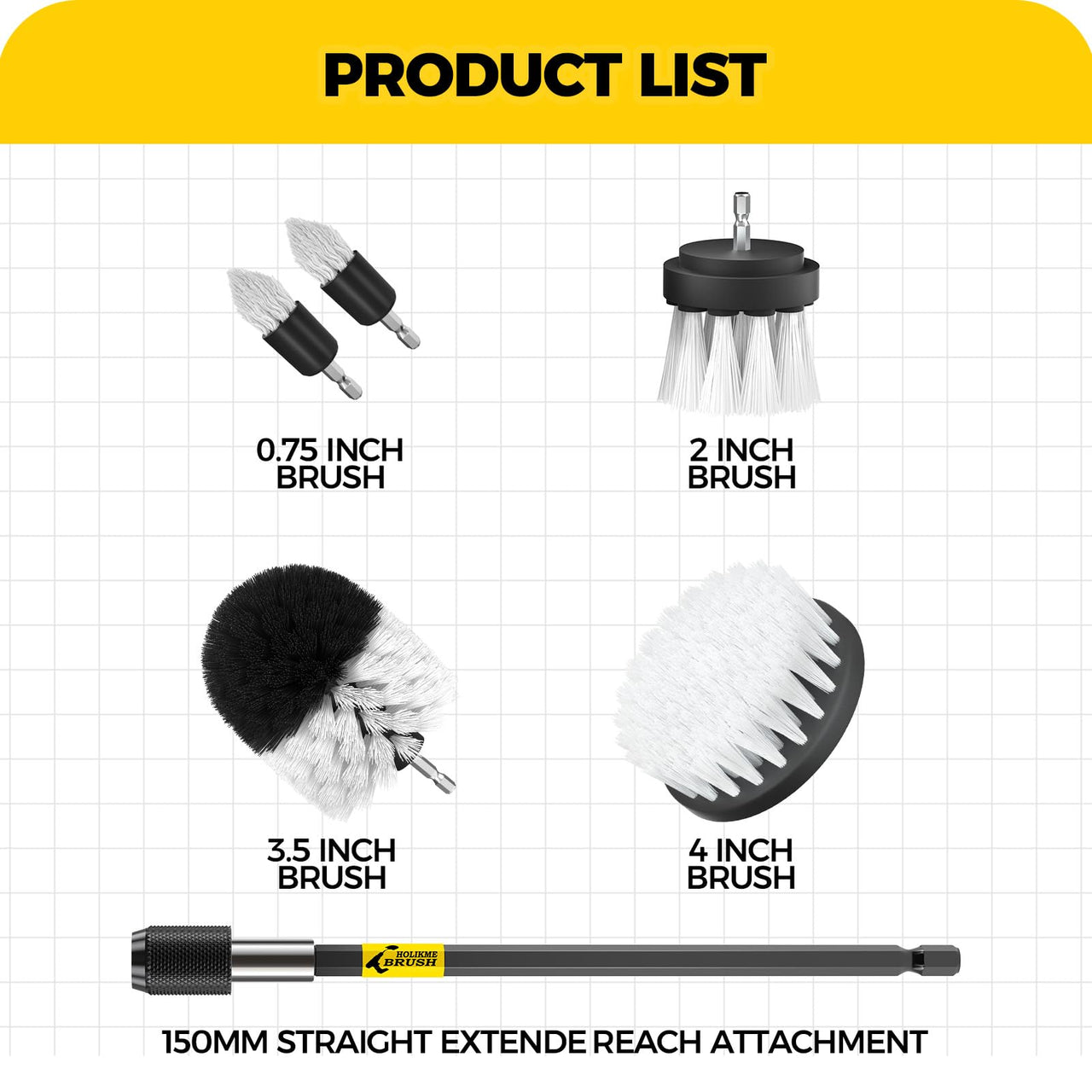 Holikme 6Pack Drill Brush Power Scrubber