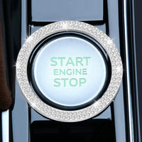 Thumbnail for LivTee 2 PCS Crystal Double Rhinestone Car Engine Start Stop Decoration Ring