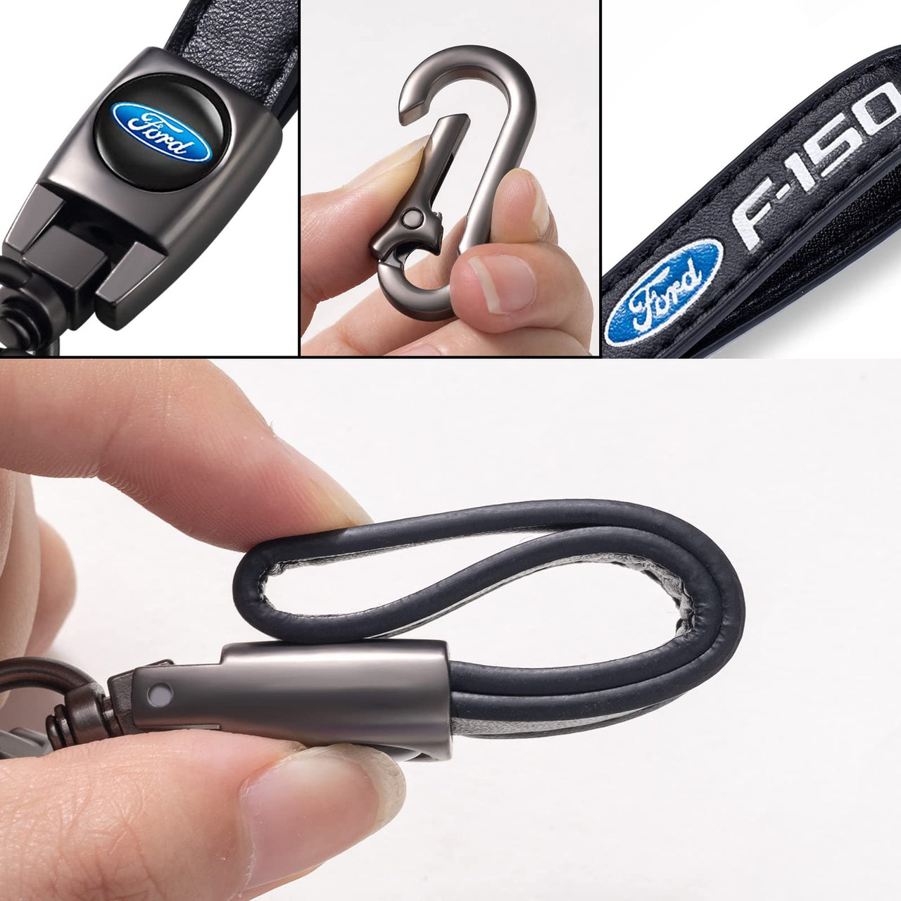 Genuine Leather Key Chain Set for Chevy