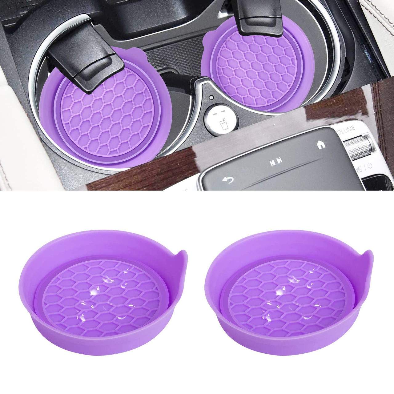 Amooca Car Cup Coaster Universal Non-Slip Cup Holders