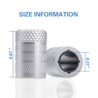 Thumbnail for CKAuto Tire Valve Stem Caps, Silver