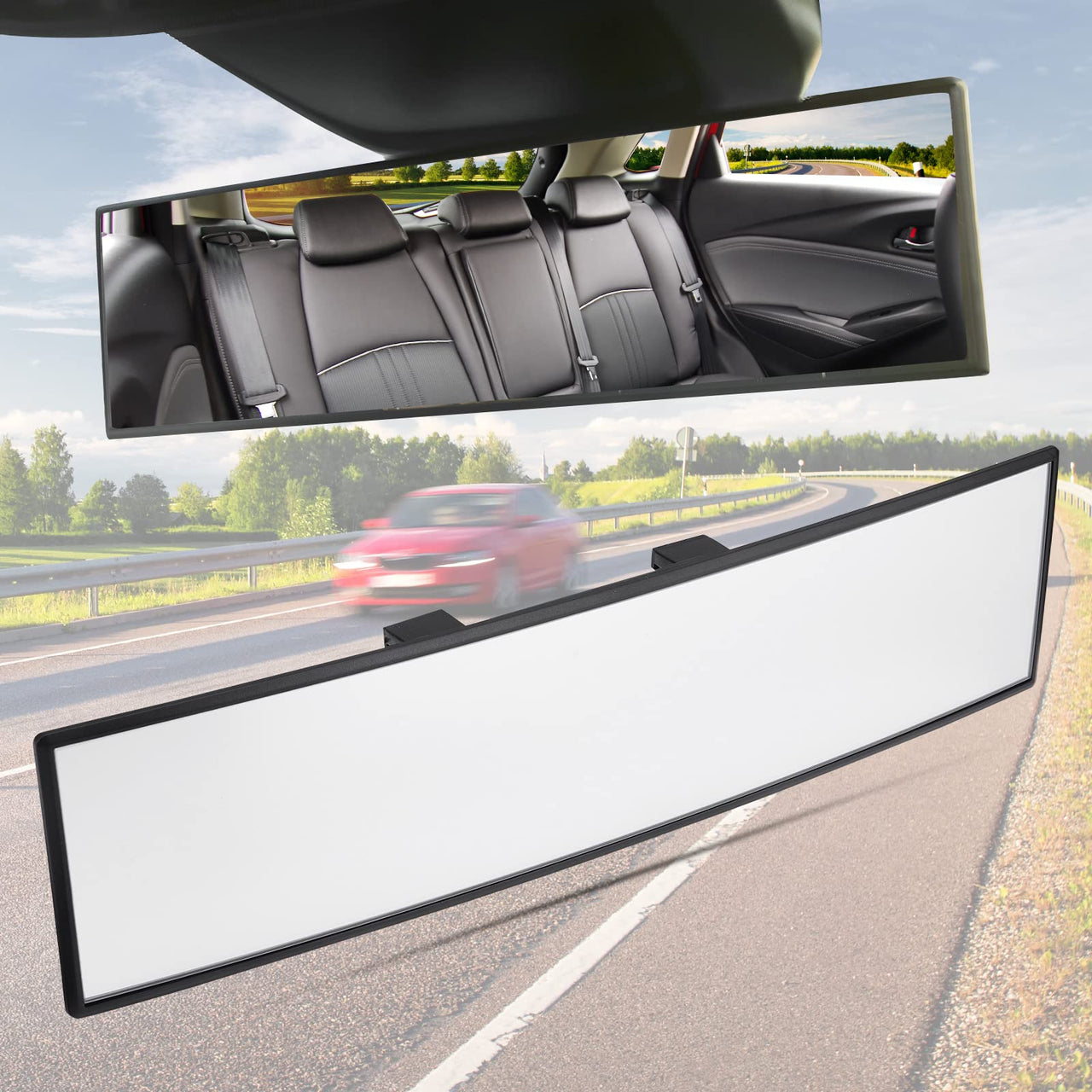 JOYTUTUS Bling Car Rear View Mirror
