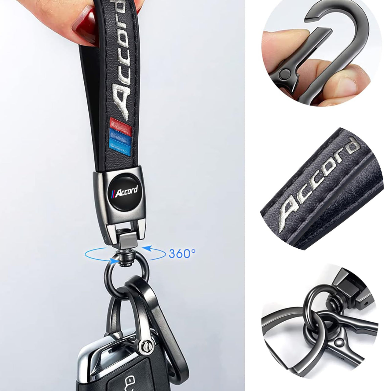 Genuine Leather Key Chain Set for Chevy