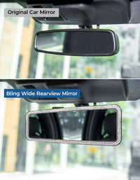 Thumbnail for JOYTUTUS Bling Car Rear View Mirror
