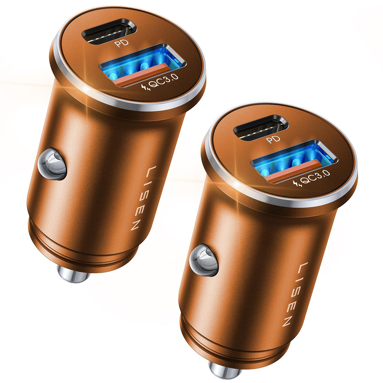 LISEN 54W Car Phone Charger USB C, Cigarette Lighter Adapter