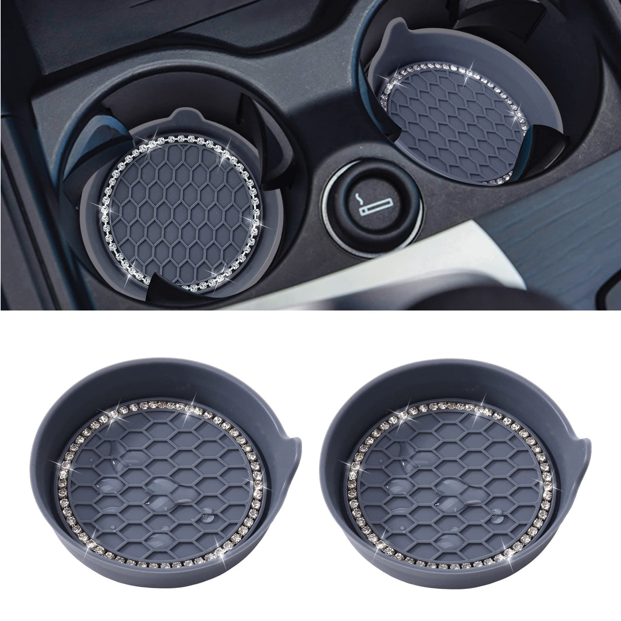 Amooca Car Cup Coaster Universal Non-Slip Cup Holders