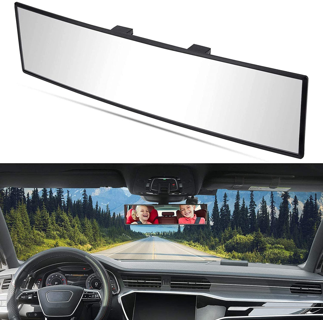 JOYTUTUS Bling Car Rear View Mirror