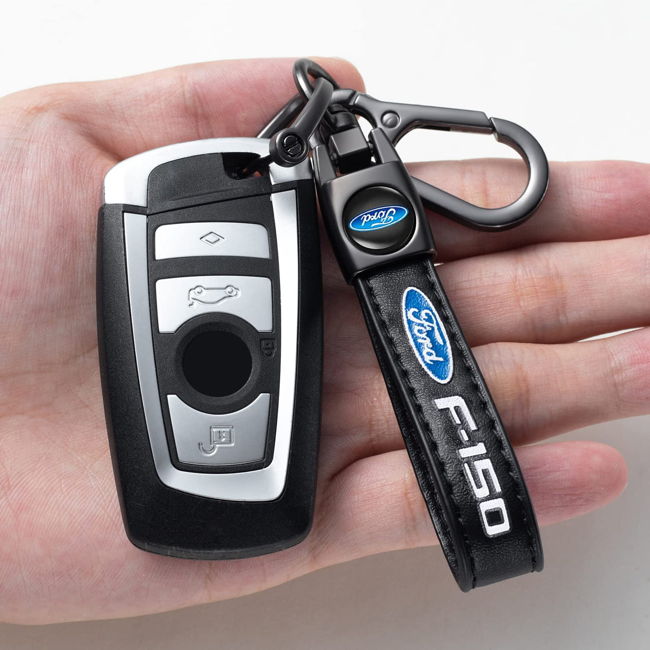 Genuine Leather Key Chain Set for Chevy