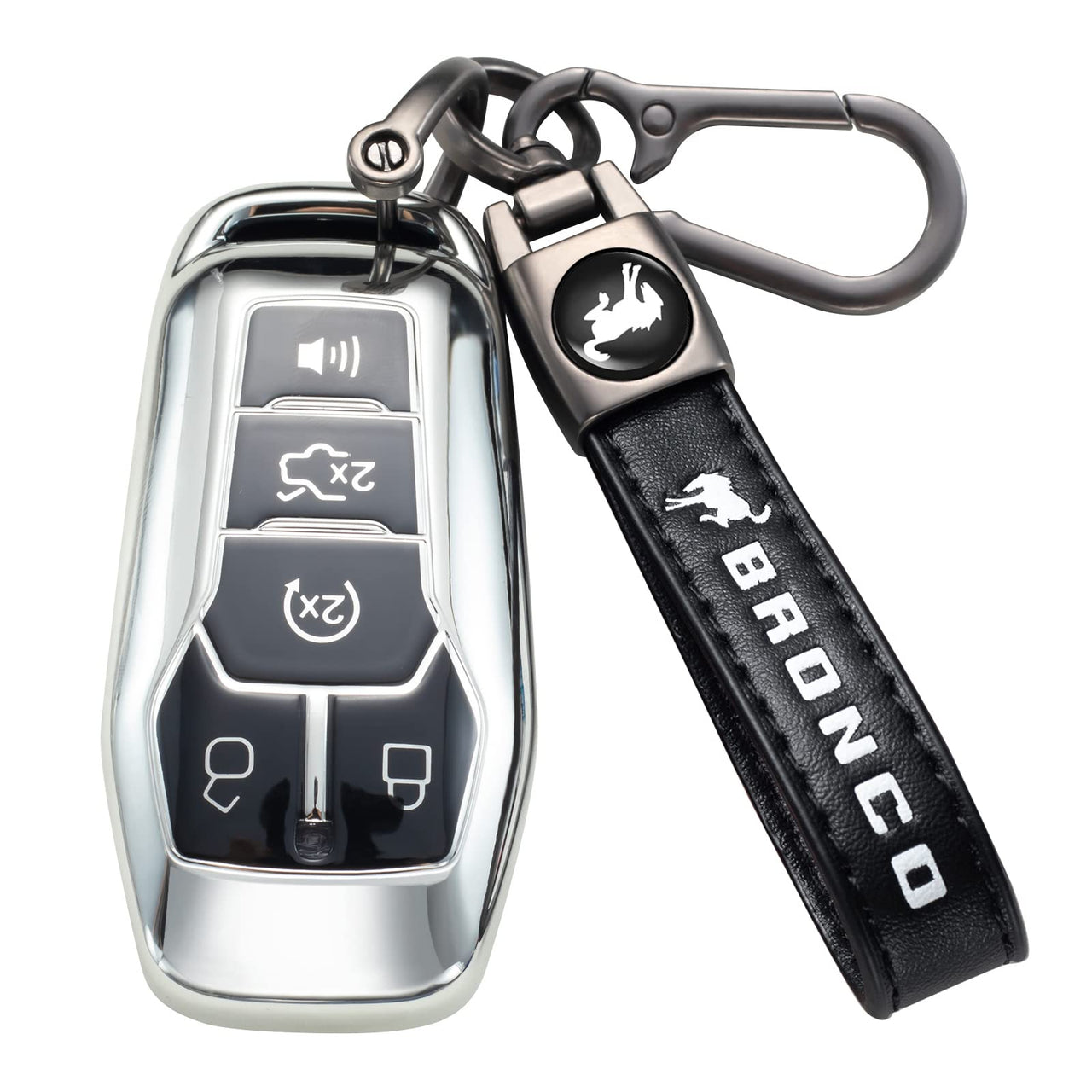 Genuine Leather Key Chain Set for Chevy