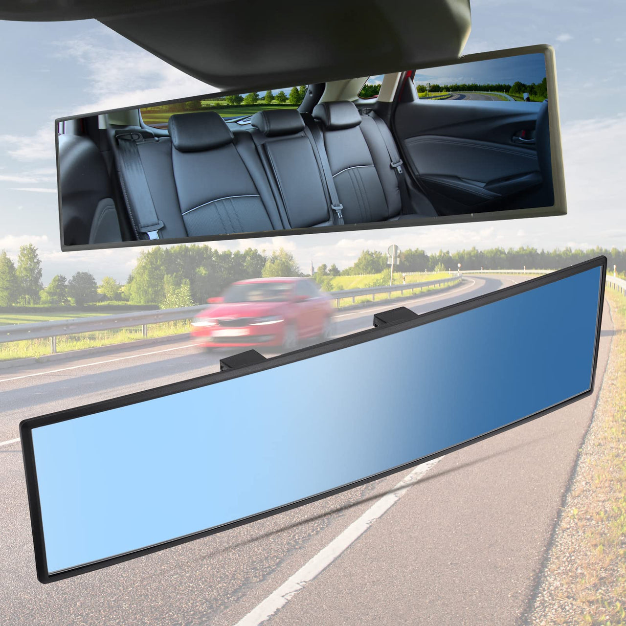 JOYTUTUS Bling Car Rear View Mirror