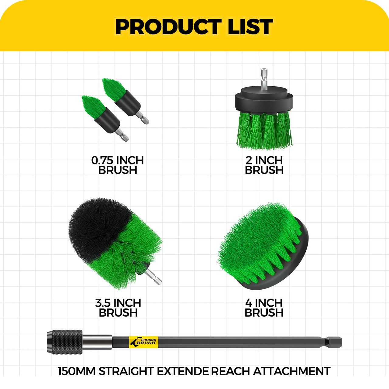 Holikme 6Pack Drill Brush Power Scrubber