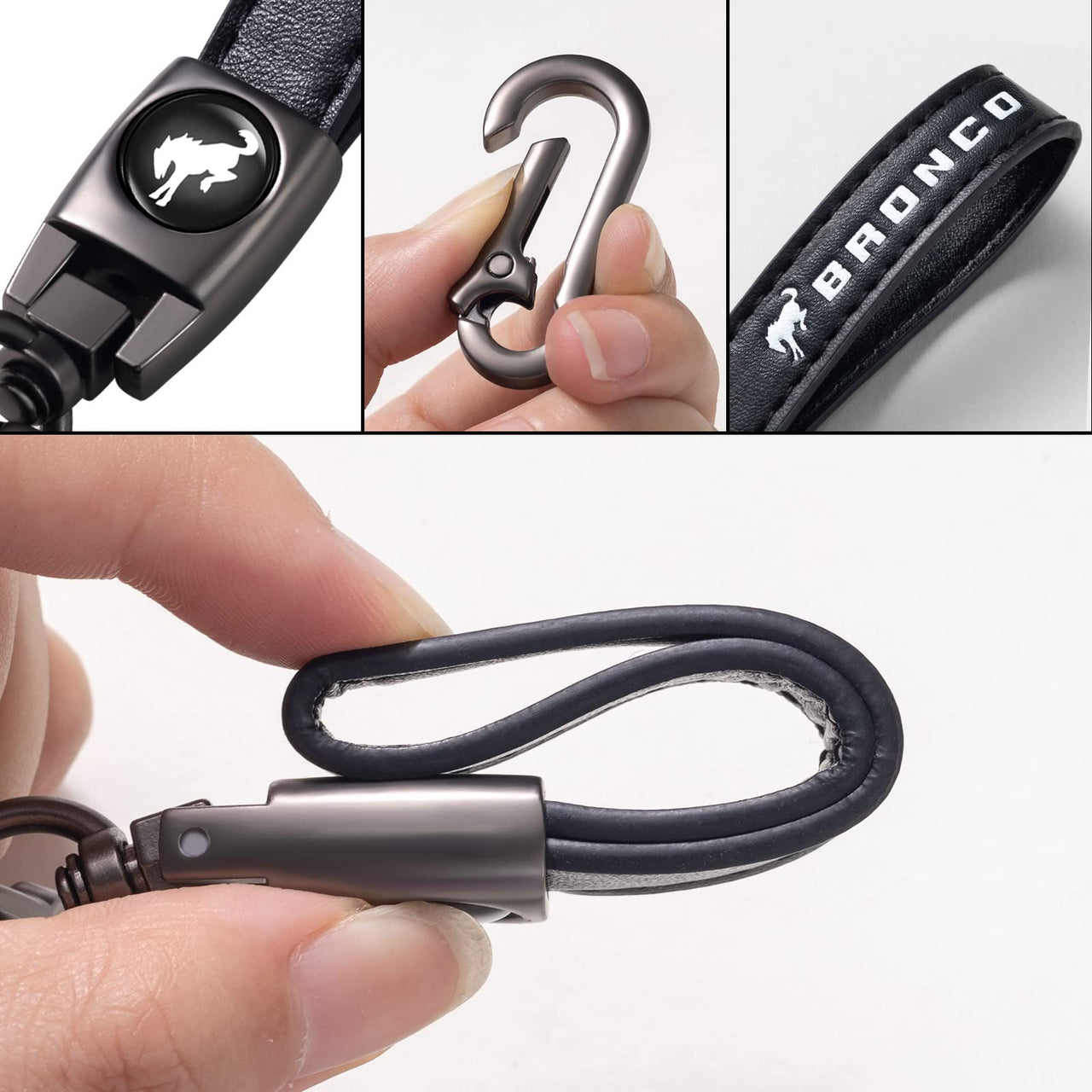 Genuine Leather Key Chain Set for Chevy