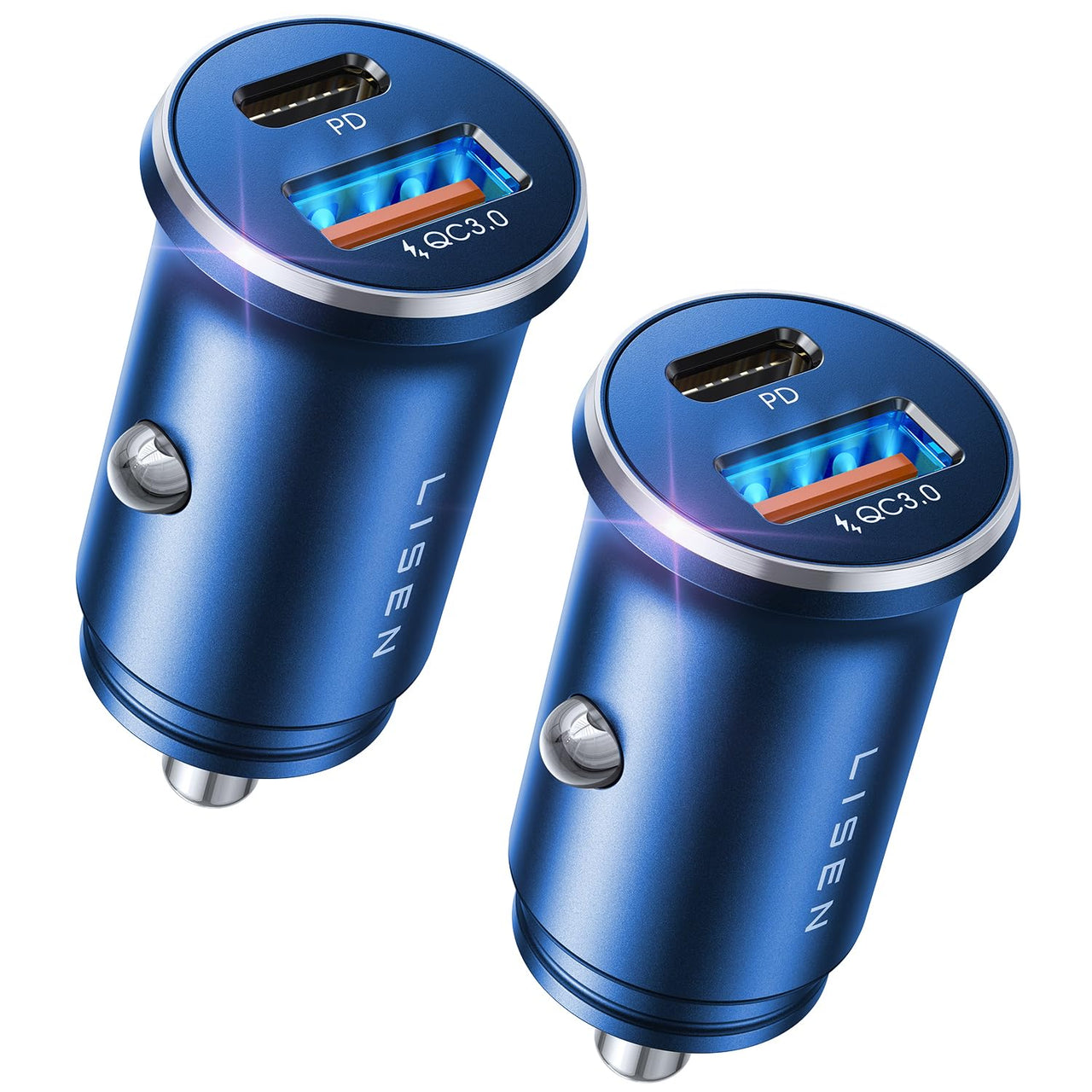 LISEN 54W Car Phone Charger USB C, Cigarette Lighter Adapter