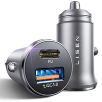 Thumbnail for LISEN 54W Car Phone Charger USB C, Cigarette Lighter Adapter