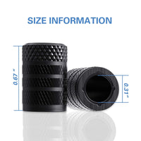Thumbnail for CKAuto Tire Valve Stem Caps, Silver