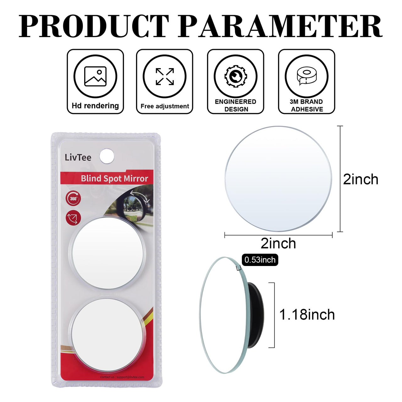 LivTee Blind Spot Mirror