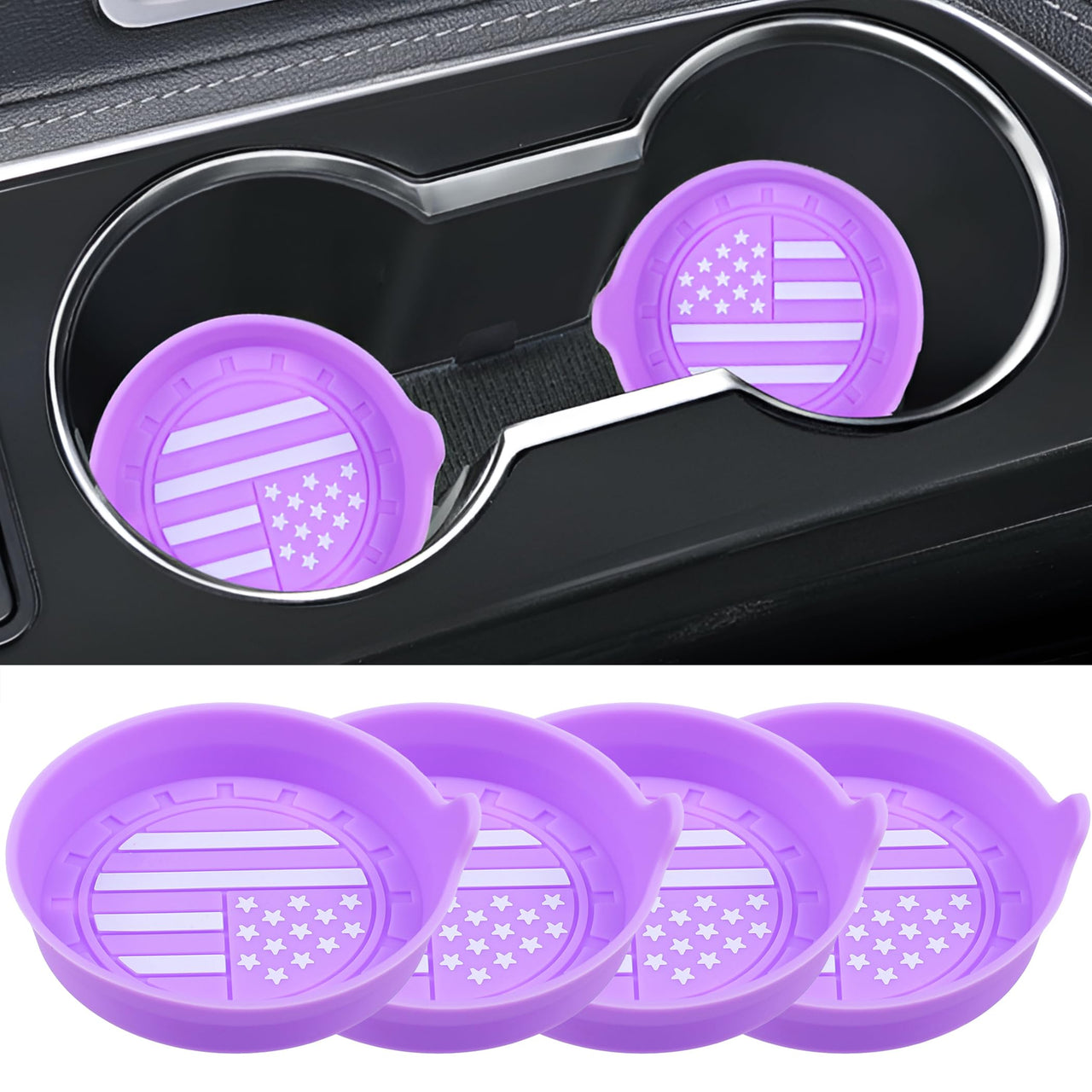 Amooca Car Cup Coaster Universal Non-Slip Cup Holders
