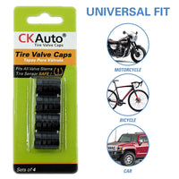 Thumbnail for CKAuto Tire Valve Stem Caps, Silver