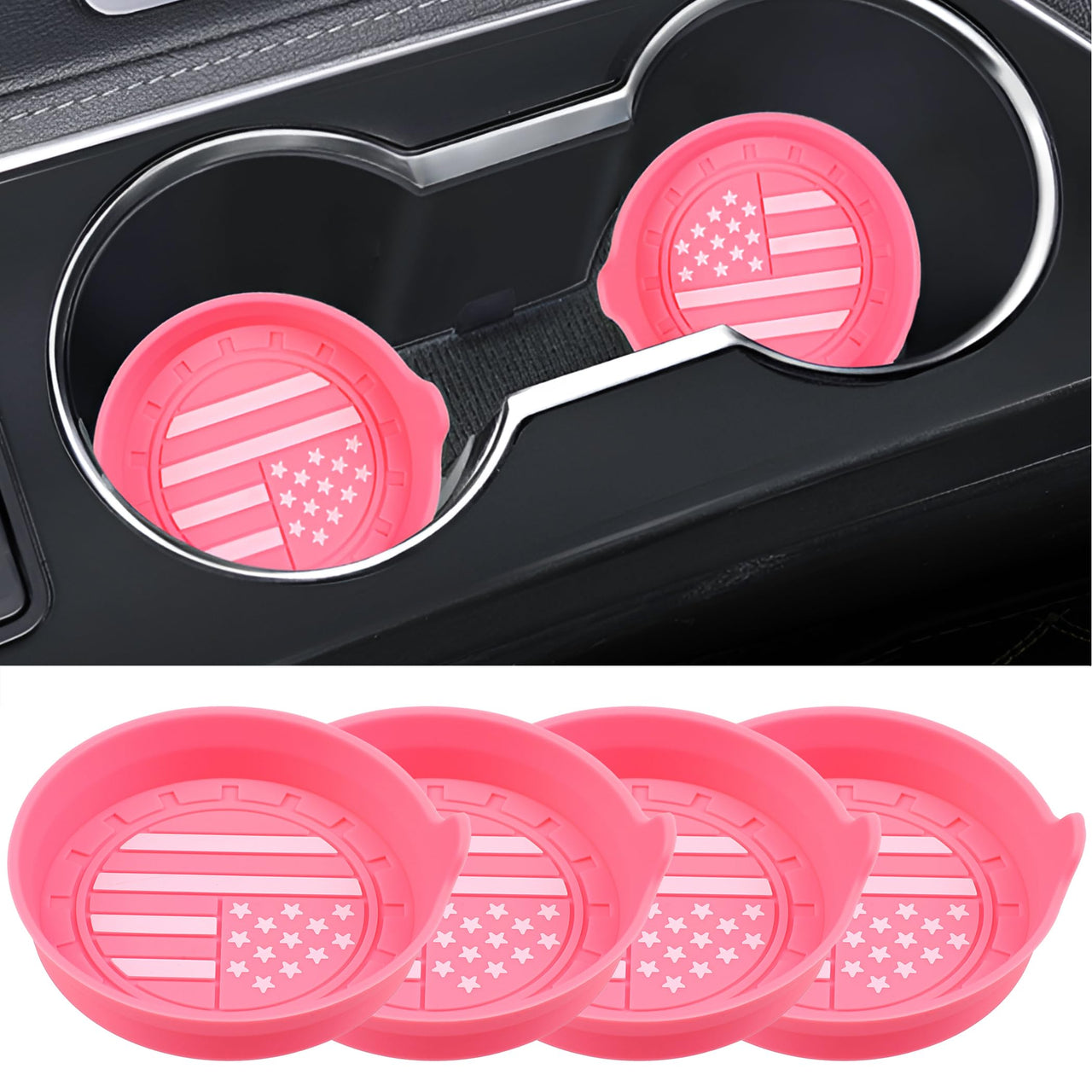 Amooca Car Cup Coaster Universal Non-Slip Cup Holders