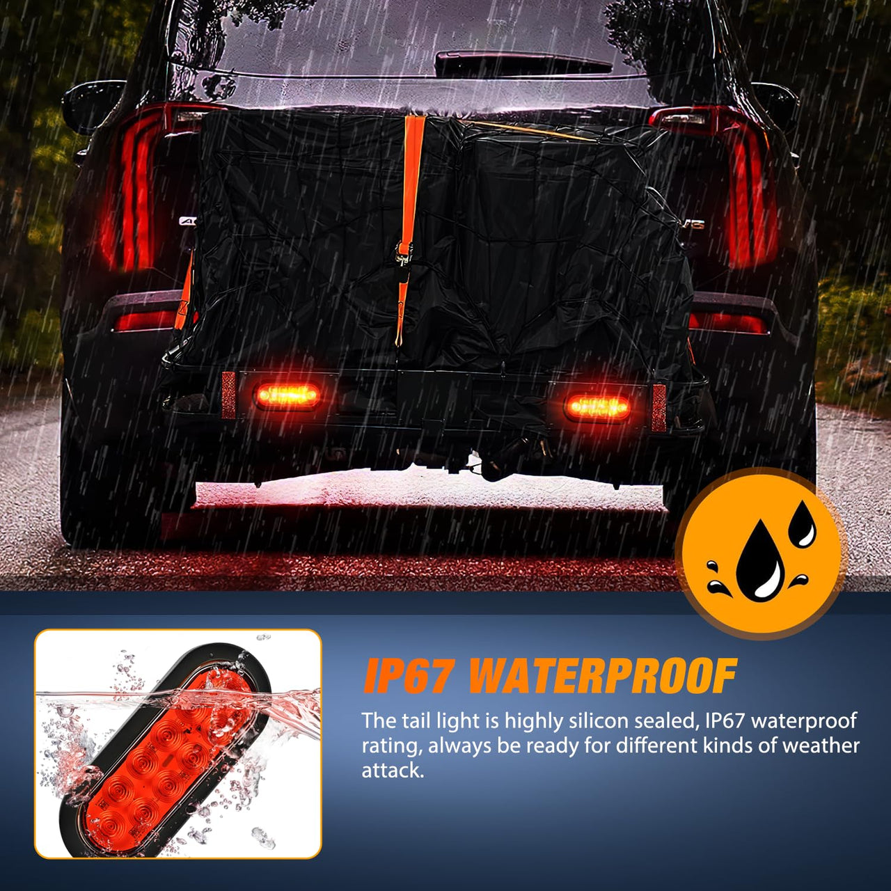 Nilight Trailer Tail Light Bar with 3-in-1 Running Stop Turn Signals Brake Lights