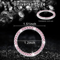 Thumbnail for LivTee 2 PCS Crystal Double Rhinestone Car Engine Start Stop Decoration Ring