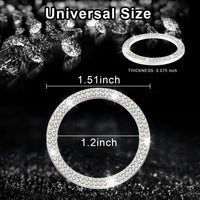 Thumbnail for LivTee 2 PCS Crystal Double Rhinestone Car Engine Start Stop Decoration Ring