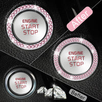 Thumbnail for LivTee 2 PCS Crystal Double Rhinestone Car Engine Start Stop Decoration Ring