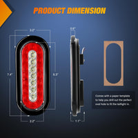 Thumbnail for Nilight Trailer Tail Light Bar with 3-in-1 Running Stop Turn Signals Brake Lights