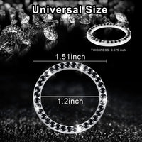 Thumbnail for LivTee 2 PCS Crystal Double Rhinestone Car Engine Start Stop Decoration Ring