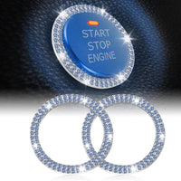 Thumbnail for LivTee 2 PCS Crystal Double Rhinestone Car Engine Start Stop Decoration Ring