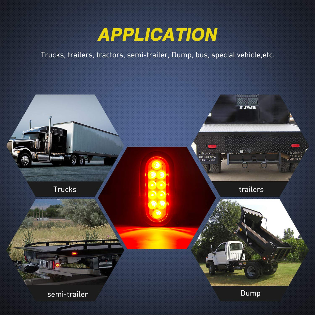 Nilight Trailer Tail Light Bar with 3-in-1 Running Stop Turn Signals Brake Lights