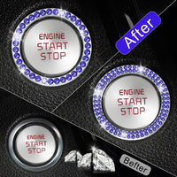 Thumbnail for LivTee 2 PCS Crystal Double Rhinestone Car Engine Start Stop Decoration Ring