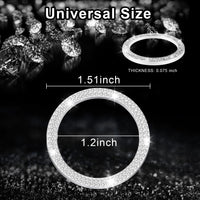Thumbnail for LivTee 2 PCS Crystal Double Rhinestone Car Engine Start Stop Decoration Ring