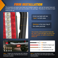 Thumbnail for Nilight Trailer Tail Light Bar with 3-in-1 Running Stop Turn Signals Brake Lights