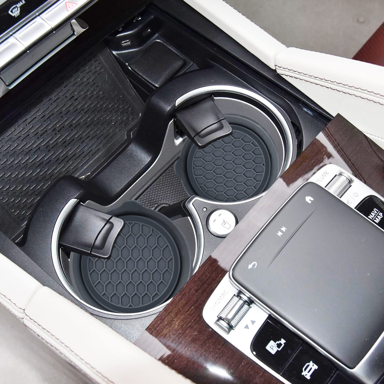 Amooca Car Cup Coaster Universal Non-Slip Cup Holders